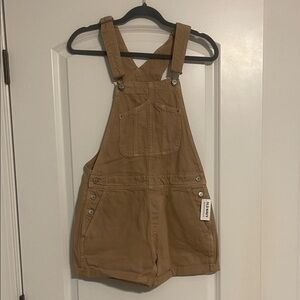 Old Navy Tan Overall Shorts XS New